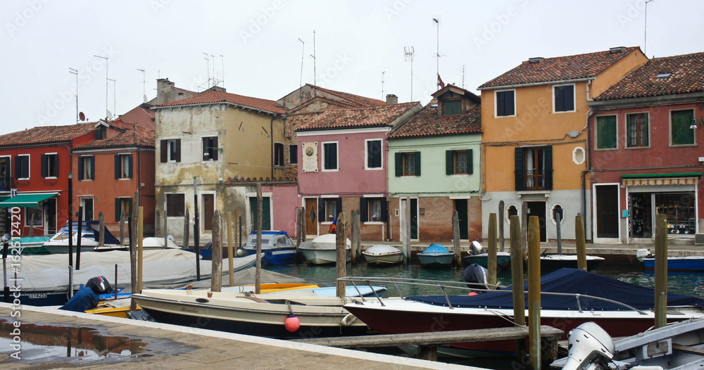 Old houses on the island of Murano, near Venice