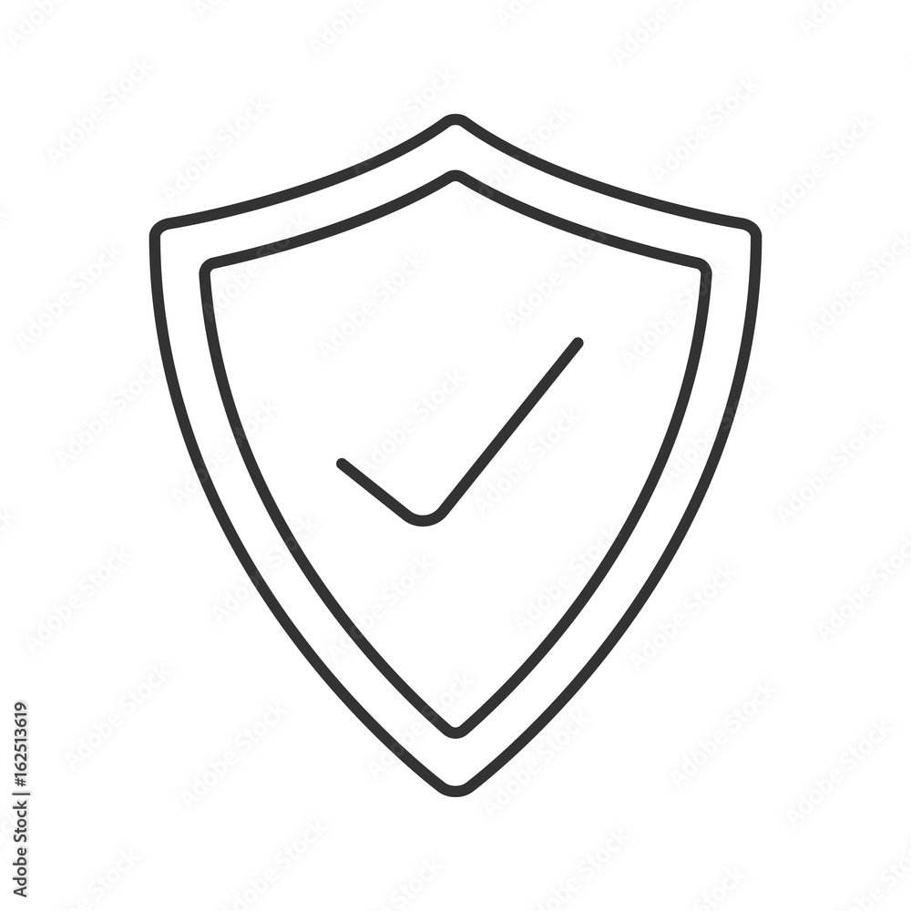 Security check linear icon Security check linear icon