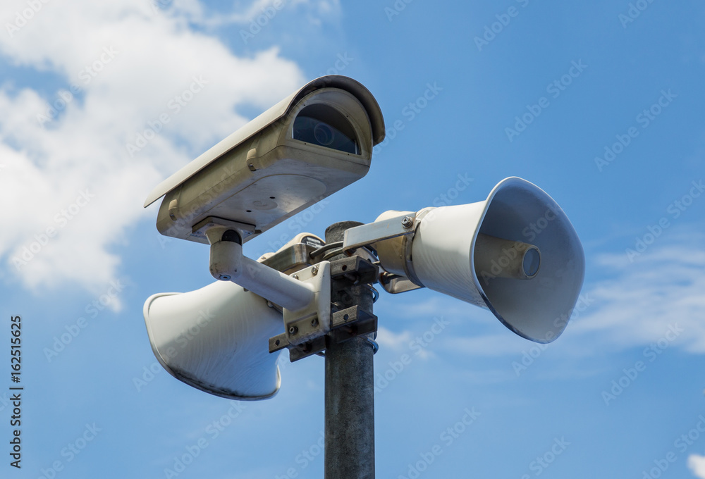 Equipment for safety oversight - camera and megaphone Equipment for safety oversight - camera and megaphone