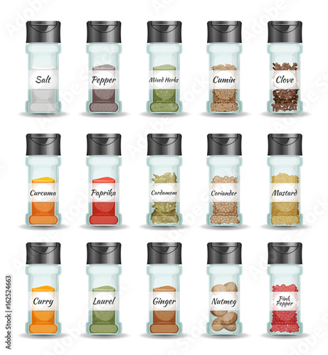 Spices, Pepper, Seeds And Condiment Set