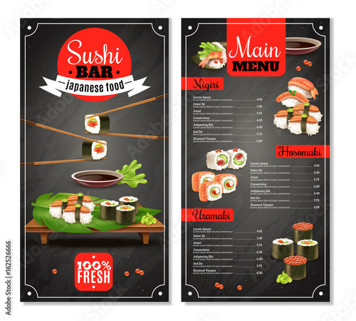 Sushi Bar Menu