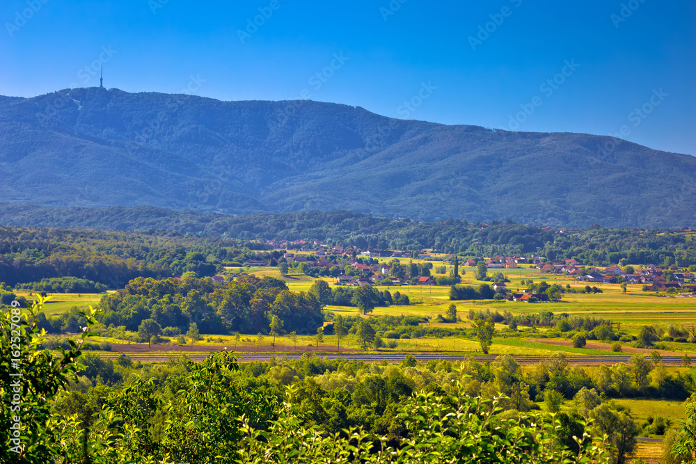 Medvednica mountain vew from Zagorje