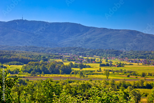 Fototapeta Naklejka Na Ścianę i Meble -  Medvednica mountain vew from Zagorje