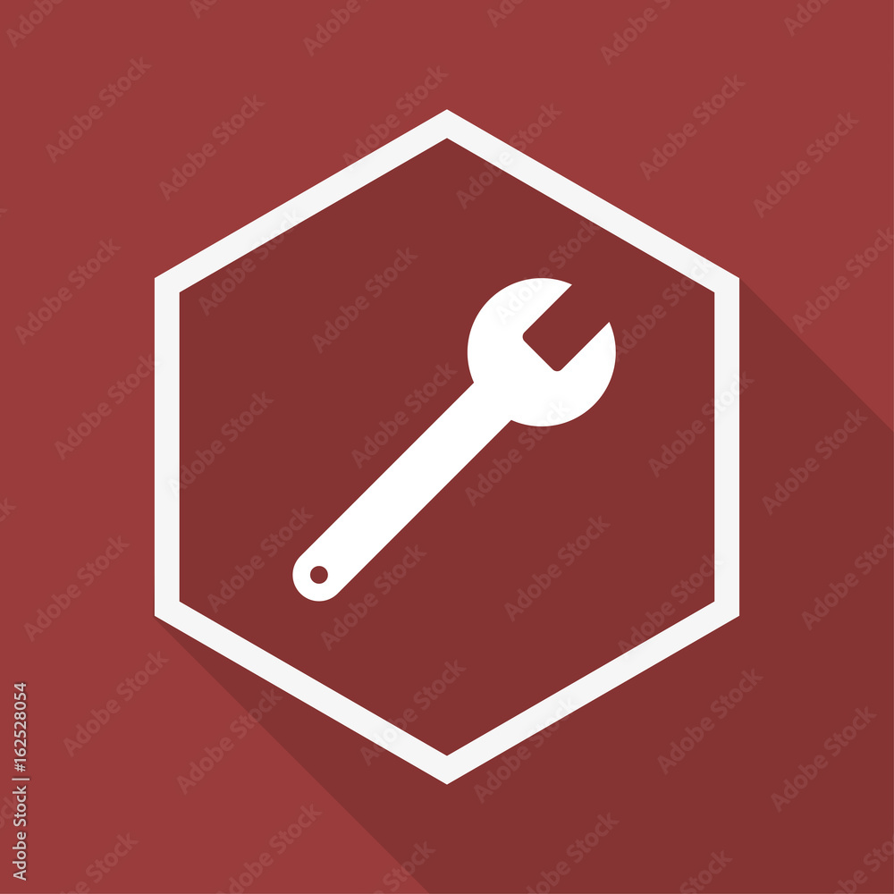 Poly Button mit Schatten - Schraubenschlüssel - Reparatur Poly Button mit Schatten - Schraubenschlüssel - Reparatur