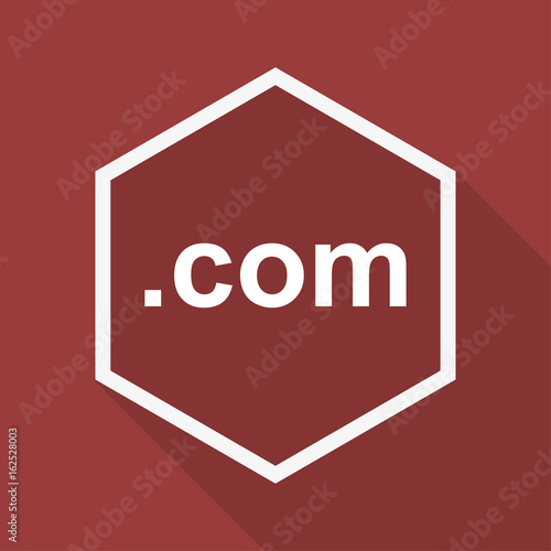 Poly Button mit Schatten - com Domain