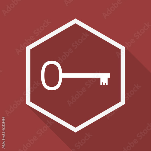 Poly Button mit Schatten - Schlüssel - Passwort