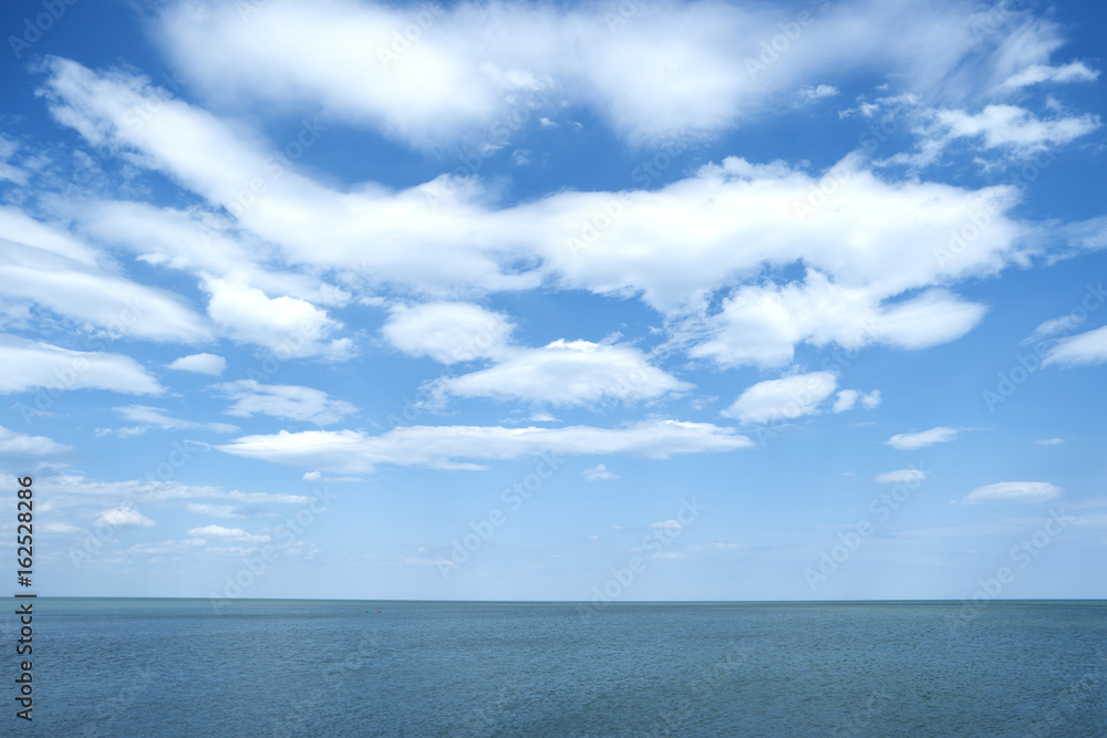 sea on a background of blue sky