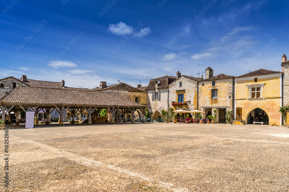The Dordogne village Montpazier in south east France
