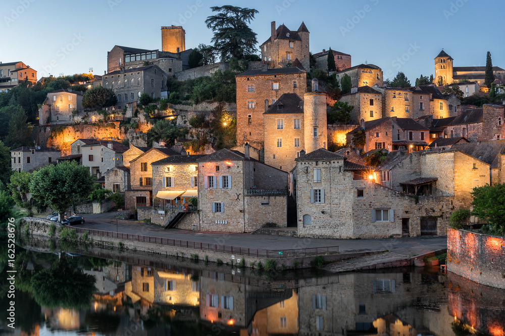 The hill top village of Puy L Eveque in the Lot Valley in south east France
