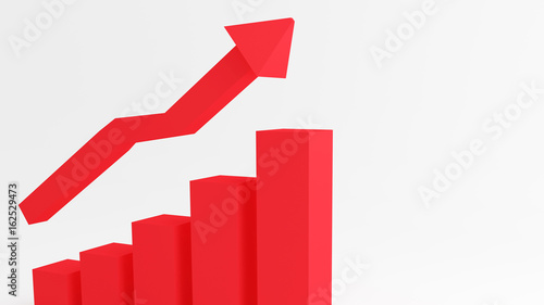 3d RED graph showing rise in profits or earnings Free Download 3d RED graph showing rise in profits or earnings - GFXLoad