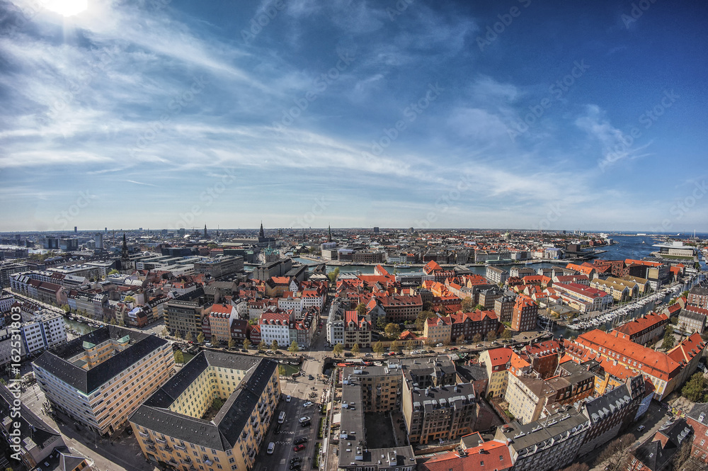 City overview from the top of Gothenburg Cathedral