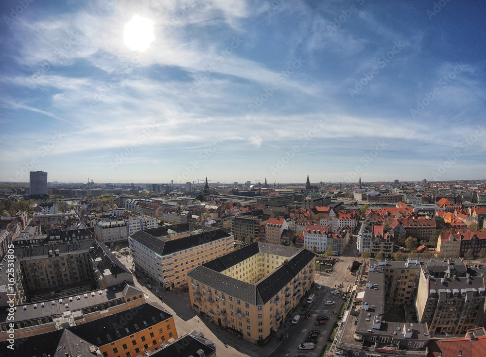 City overview from the top of Gothenburg Cathedral