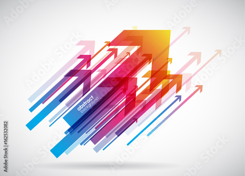 Abstract red arrows background wallpaper.