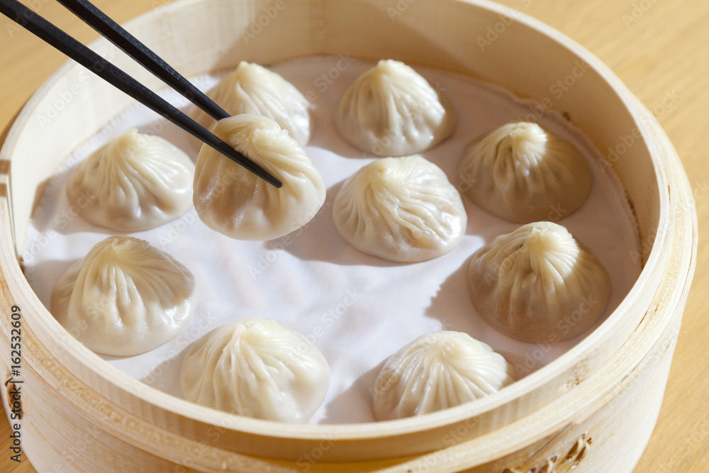 Chinese steamed pork bun Chinese steamed pork bun