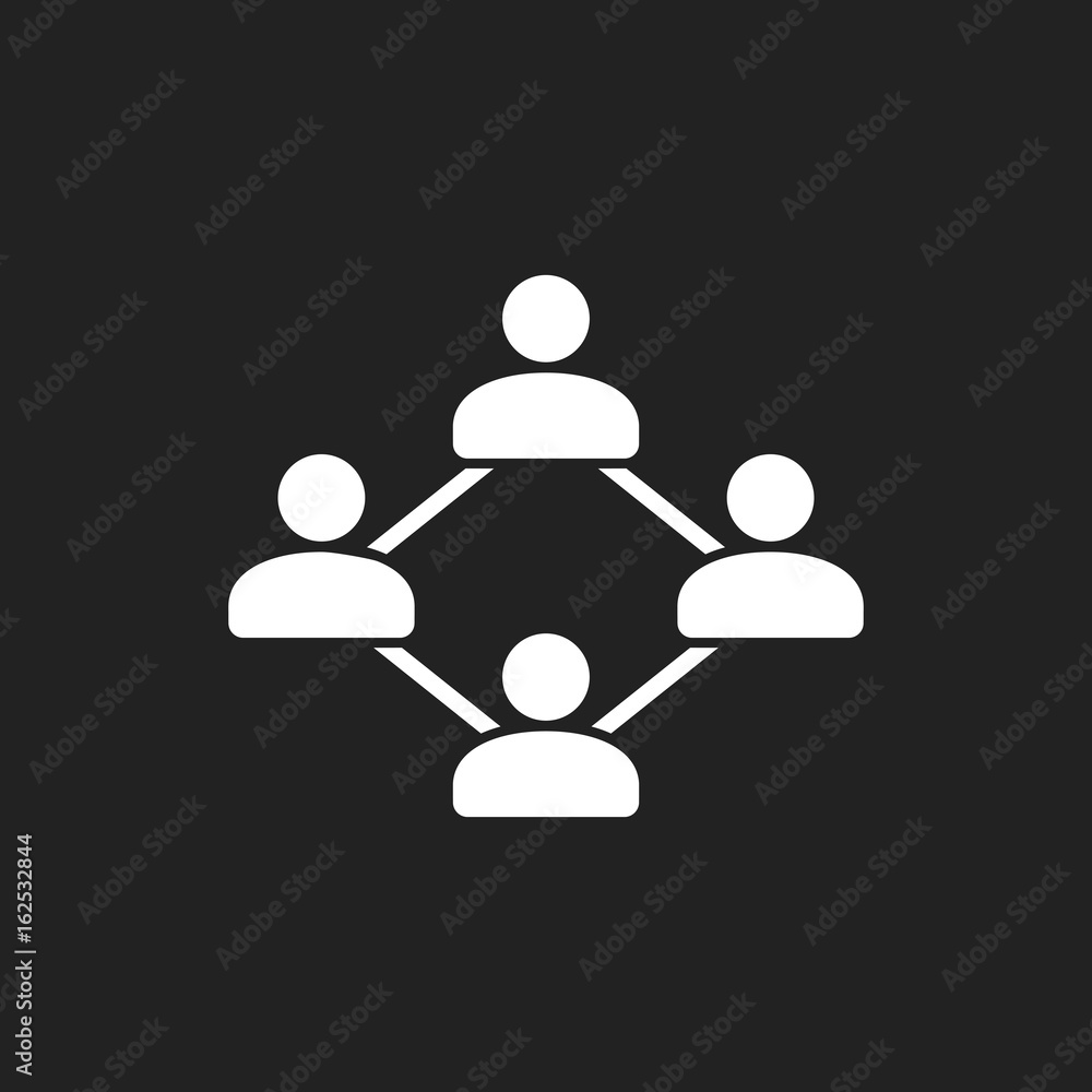 Network vector icon. People connection vector illustration. Network vector icon. People connection vector illustration.