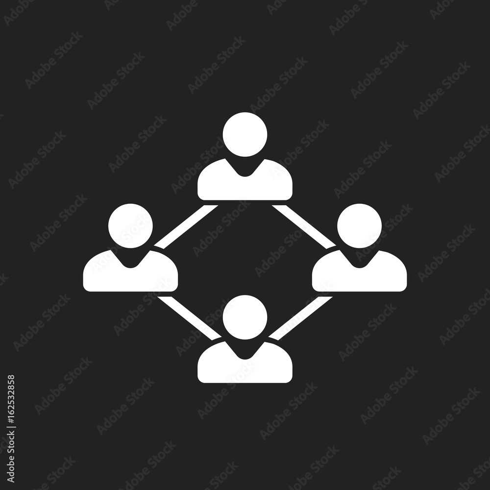 Network vector icon. People connection vector illustration. Network vector icon. People connection vector illustration.