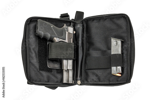 City tactical bag for concealed carrying weapons with a gun inside