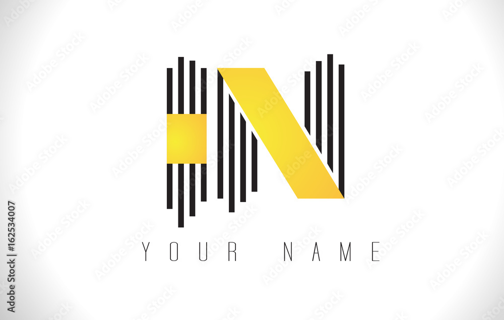 IN Black Lines Letter Logo. Creative Line Letters Vector Template. IN Black Lines Letter Logo. Creative Line Letters Vector Template.