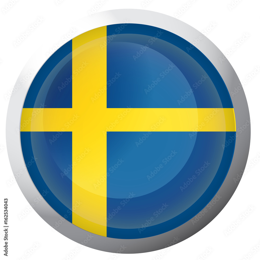 Isolated flag of Sweden on a white background, Vector illustration Isolated flag of Sweden on a white background, Vector illustration