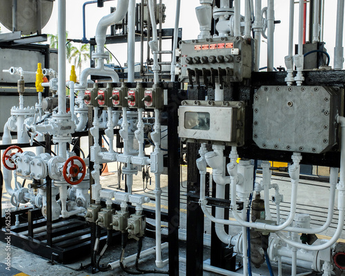 Fuel Loading Control Systems with Valves and Pipelines for Gas , Oil and Fuel in Fuel Terminal, Thailand photo