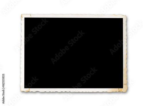 Real old photo with clipping path for the inside, blank vintage frame