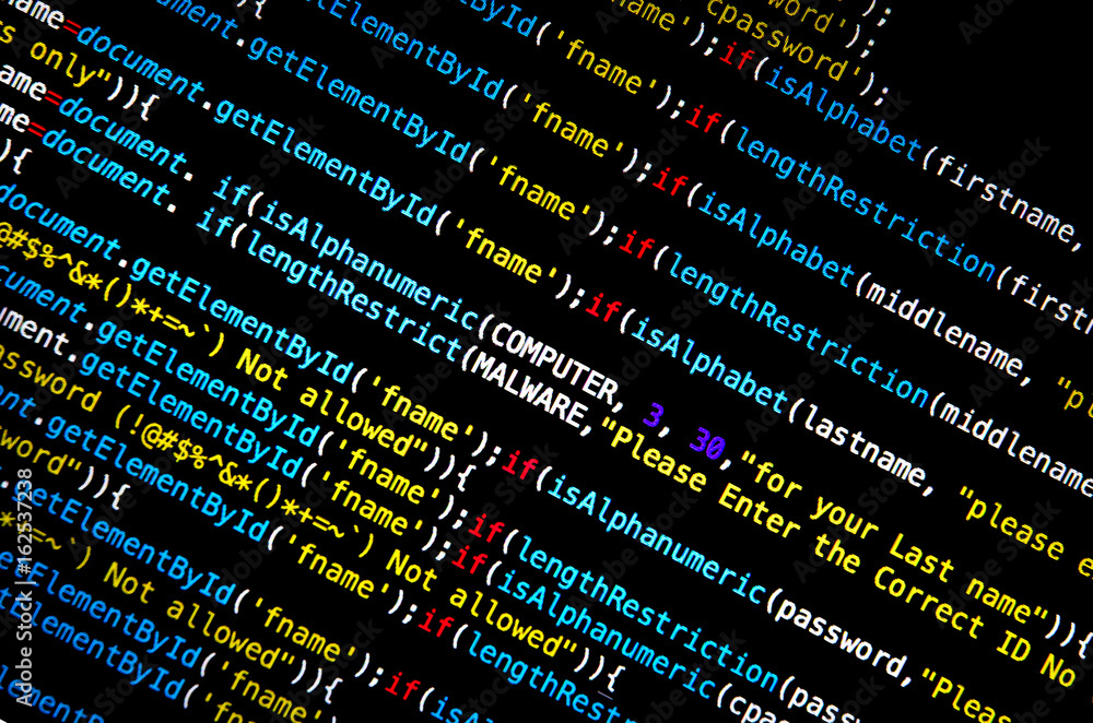 Desktop Source Code Technology Background Developer Stock Photo