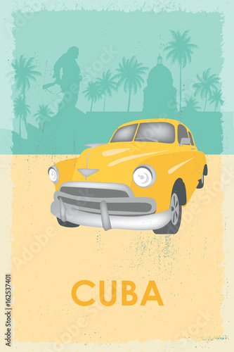 Cuba retro poster photo