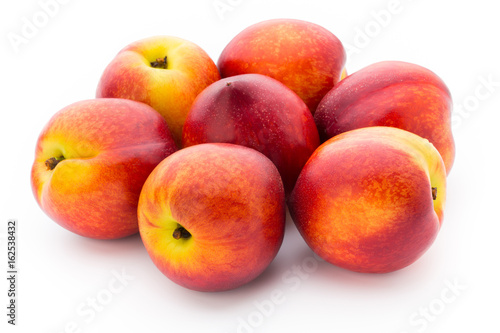 Peach. Fruit with isolated on white background.