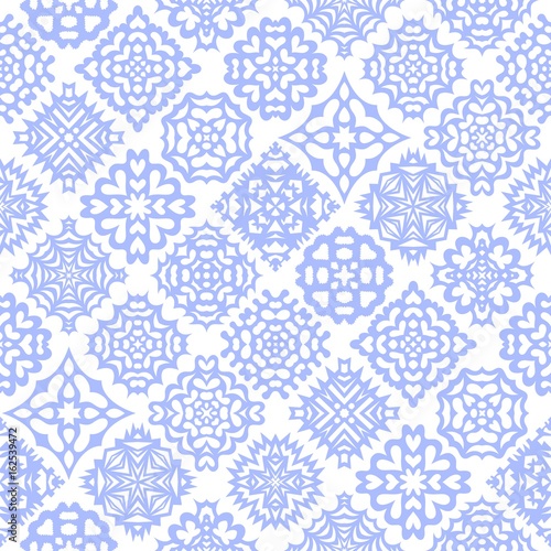 Seamless background with snowflakes.