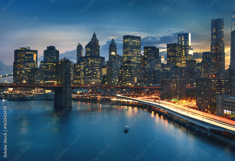 New York  City lights
