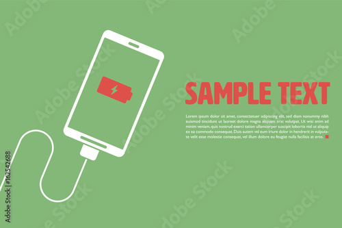 Vector layout template with smart phone charging