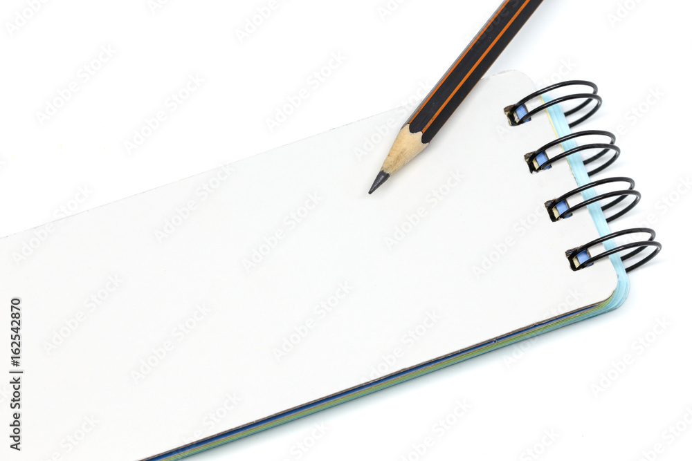 Pencil on paper white background Pencil on paper white background