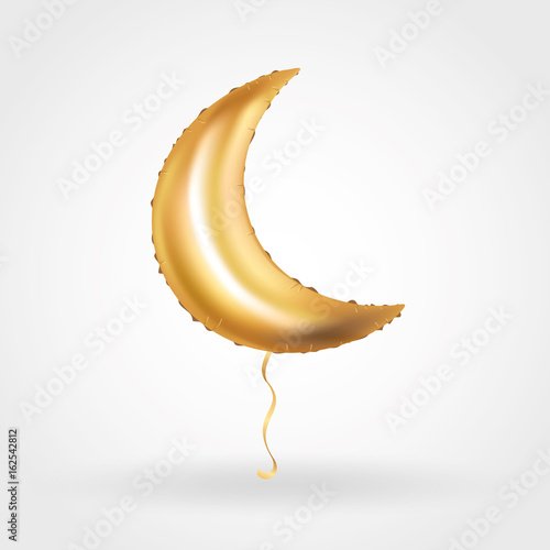 Gold Crescent Moon balloon Ramadan photo