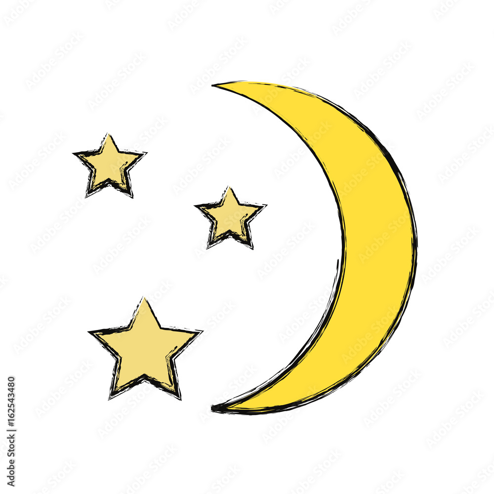 Moon with stars Moon with stars