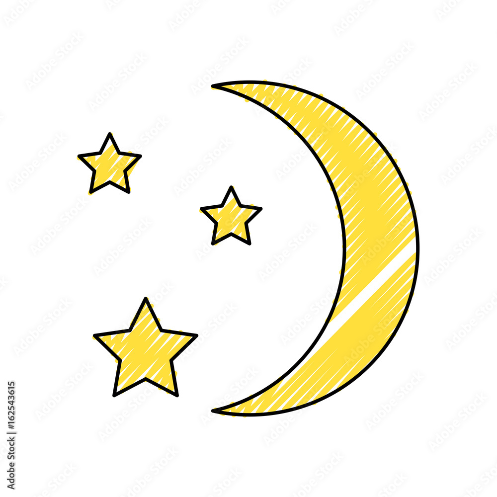 Moon with stars Moon with stars