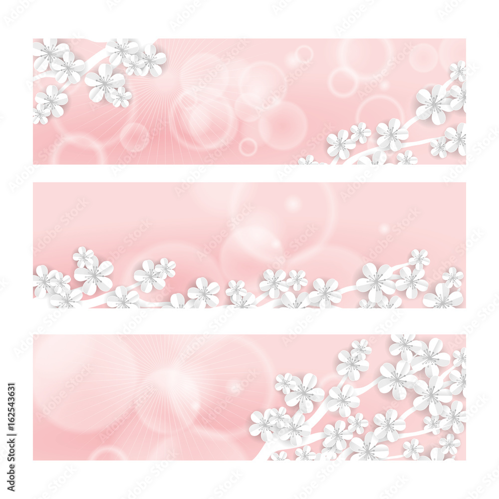 sakura flower banner background sakura flower banner background