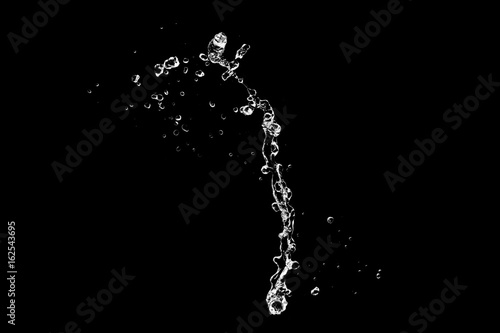 Abstract water splash on a Black and whitebackground