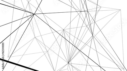 Animated Interconnected Geometric Lines over a White Background