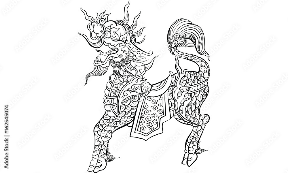 Fototapeta premium Thai traditional painting