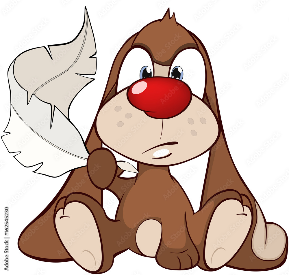 Fototapeta premium Illustration of a Cute Rabbit. Cartoon Character
