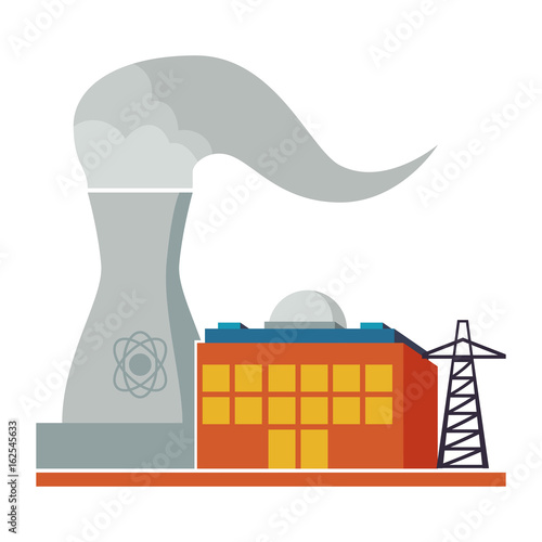 Refinery plant silhouette