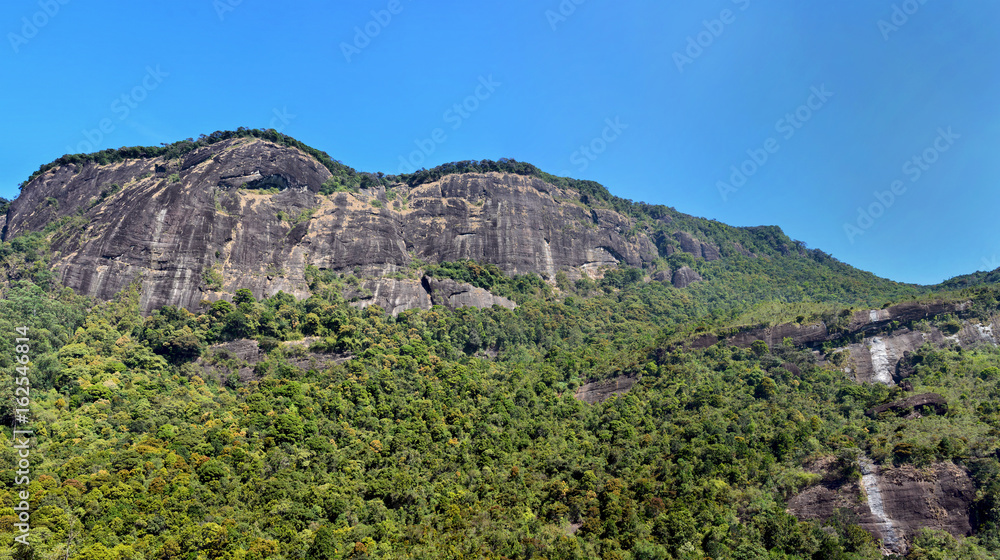 Beautiful panoramic view of the mountains on the way to Adam's Peak (Sri Pada Mountain), Sri Lanka