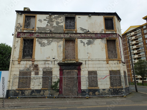 Photography derelict abandoned pub in wakefield england