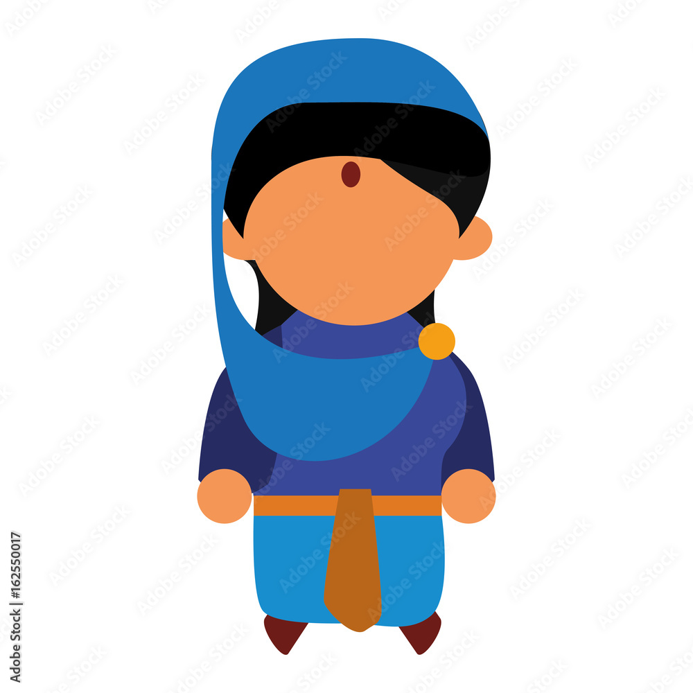 Indian woman cartoon Indian woman cartoon