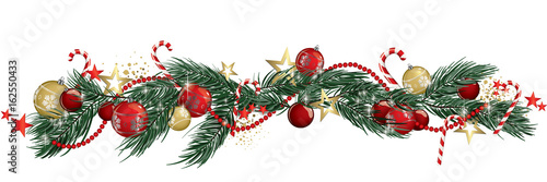 Christmas garland banner