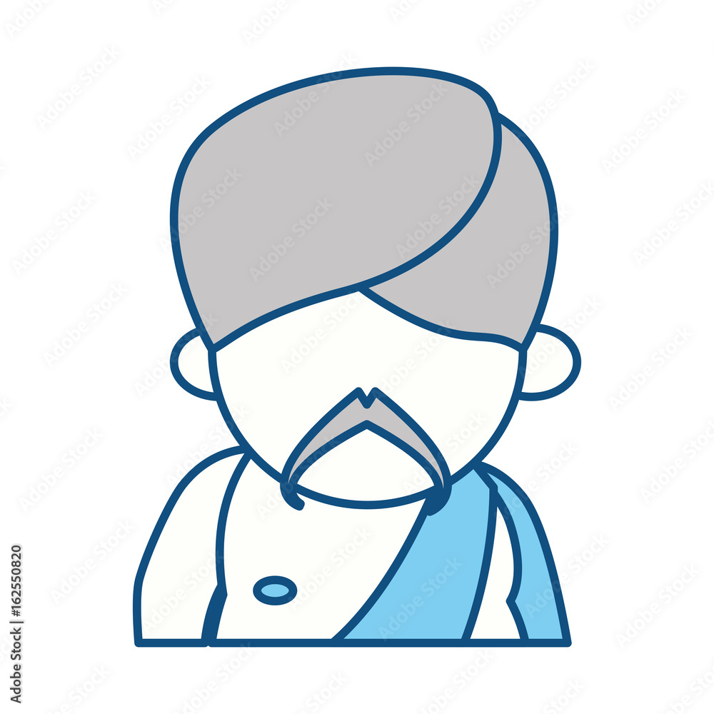 Indian ethic man cartoon Indian ethic man cartoon