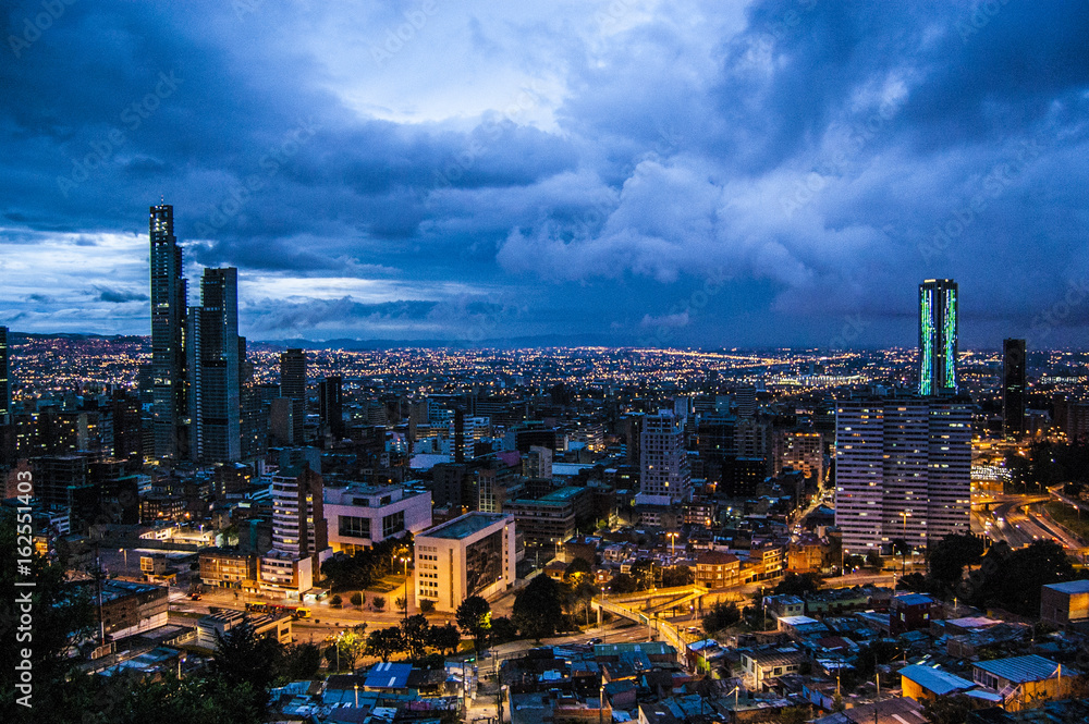 Amazing wallpaper Bogotà city on Night, Colombia, America. Color light Amazing wallpaper Bogotà city on Night, Colombia, America. Color light