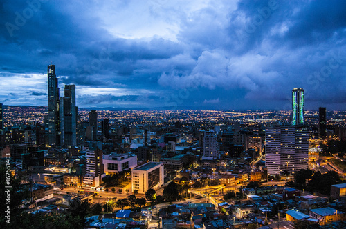 Amazing wallpaper Bogot   city on Night  Colombia  America. Color light 