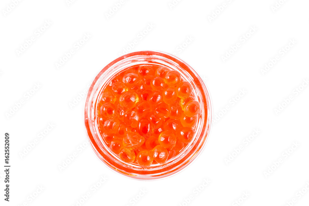 Red salmon caviar in glass. Sea food. Healthy eating. Red salmon caviar in glass. Sea food. Healthy eating.