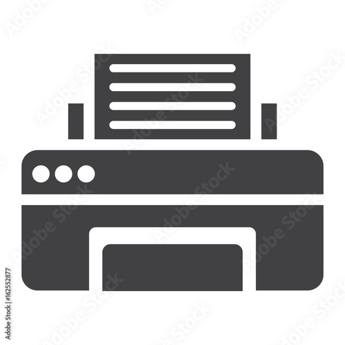 Printer solid icon, fax and office, vector graphics, a glyph pattern on a white background, eps 10.